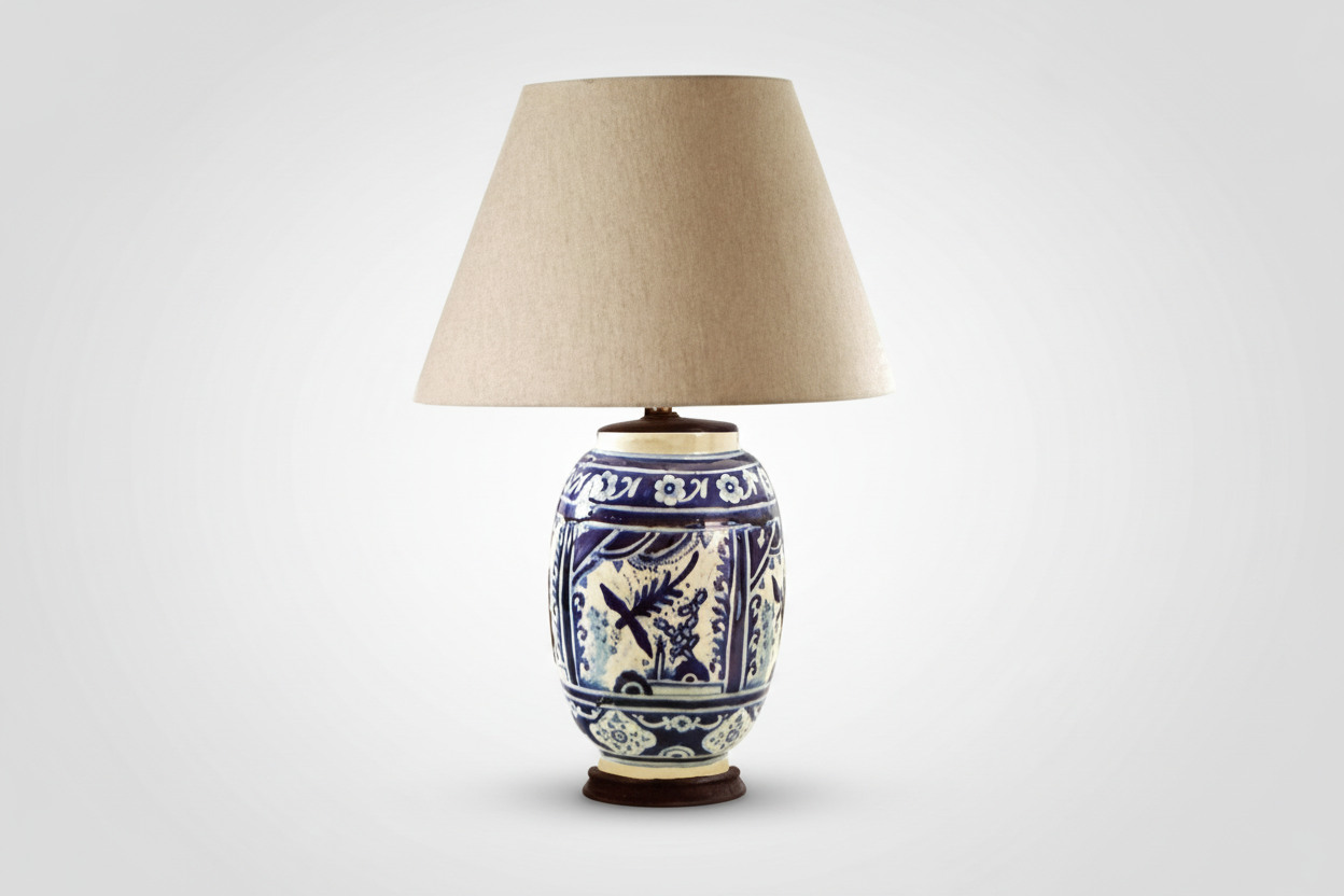 Tibor Farol authentic Talavera lamp handmade in Puebla Mexico by licensed artisans