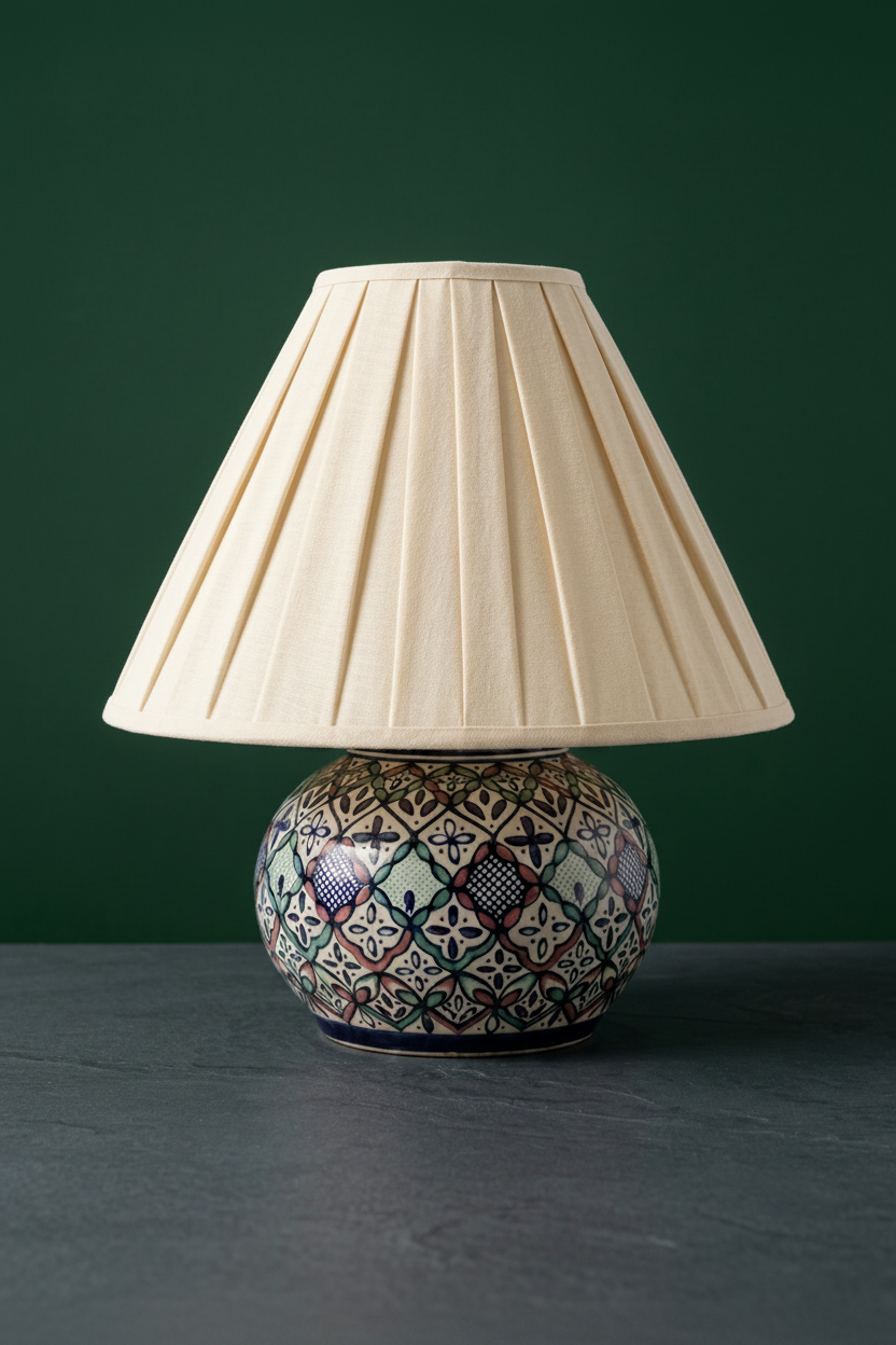 Bazaar deep purple ceramic pendant lamp, handcrafted in Guanajuato Mexico