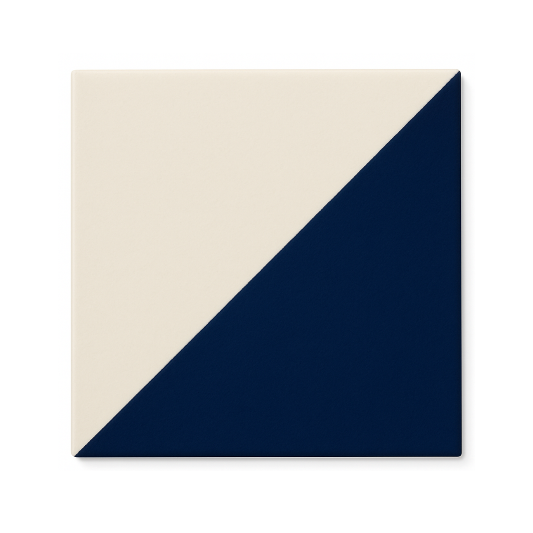 Midnight Prism bold modern hand-painted Talavera tile with clean lines, made in Puebla Mexico